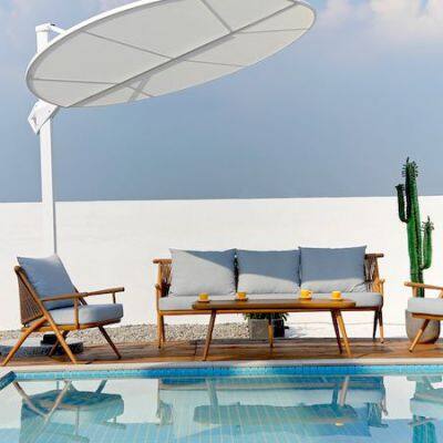 Round Parasol Outdoor Garden Villa Leisure Terrace Umbrella Hydraulic Butterfly Umbrella