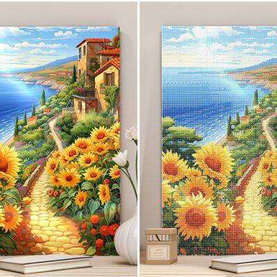 OEM Different Sizes of Shining Diamond Painting with full set of tools for artcraft and display