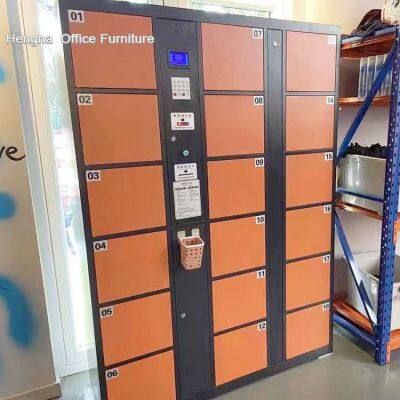 Public Space Smart E-Locker Weatherproof Design 18 Door Park Museum Library Visitor Bag Storage RFID Technology photo-1