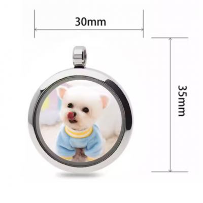 Lifetime Warranty Pet Memorial Pendant Necklace With Photo Insert photo-2