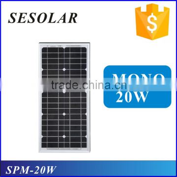 20W 18V monocrystalline solar panel