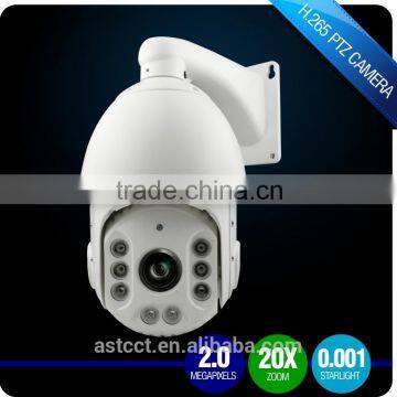 PTZ H.265 2.0MP HD Starlight Full Color Super low illumination IP IR High Speed Dome CCTV Camera
