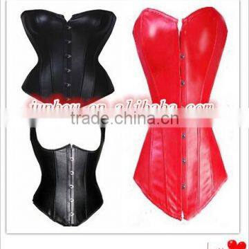Corset Burlesque Basque Boned Lace Up Corsets Fancy Dress Costume photo-3