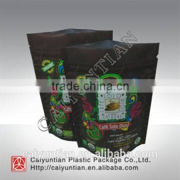 aluminum foil stand up zipper coffee packing bag