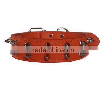 Wholesale nail bullet pet collars double row dog collar