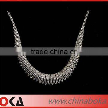 BOKA high quality luxury crystal neck trim, sexy rhinestone necklace for party