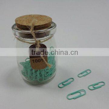 Stationery Clip Push Pin in Glass Bottle for School photo-6