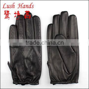 2016 new fashion police mens black leather gloves with wholesale price