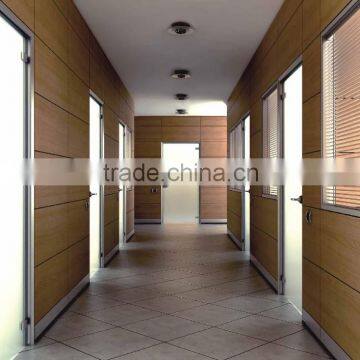 Aluminum Frame Office Wall Partition in Wood