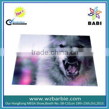 Forest wolf Picture Decoration 3d plastic Placemat