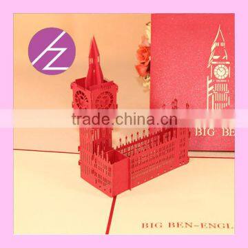 Creative Big Ben Design 3D Wedding Invitation Party Card Greeting Card 3D-9 photo-3