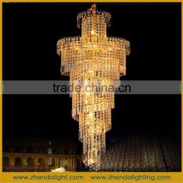 Spiral form artistic Color crystal Chandelier and ceiling fan chandelier combo lighting