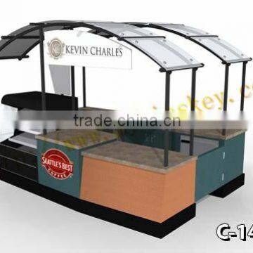 2015newest!mobile outdoor food cart design/ice cream kiosk for sale