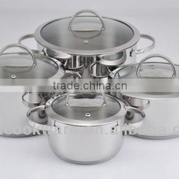 8Pcs Stainless Steel Capsule bottom Cookware Set