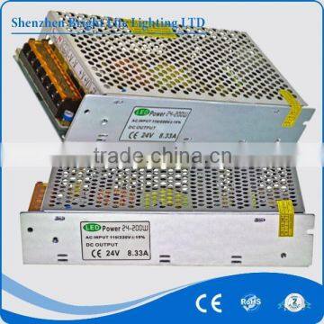 Factory price! led power supply 24V 8.33A 24-200W power supply 12v