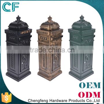 Guangdong Supplier Standing Garden Lighted Mailbox