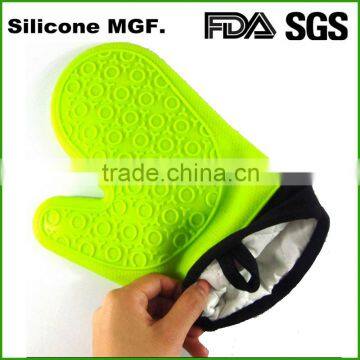 Customized hone&garden bbq oven mitts food grade silicone oven gloves cotton