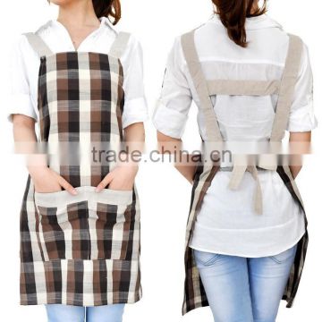 OEM fashion cotton long apron , canvas apron