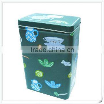 Rectangular tea tin box, custom tea tin box