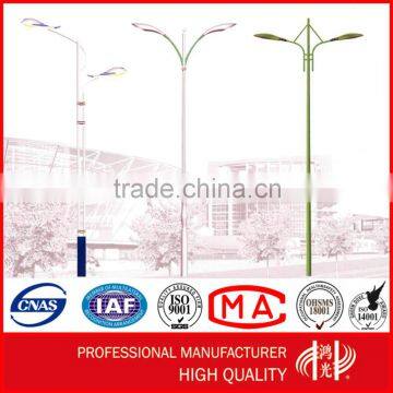 Powder coating 10m Street Pole Lamp Posts for Outdoor Lighting