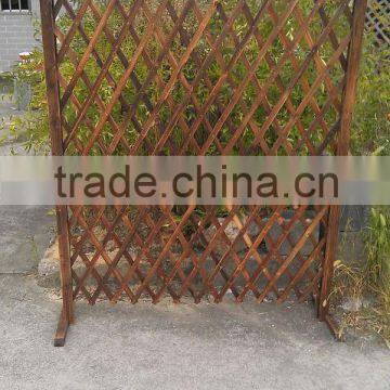 flower carbonized wooden scalable fence