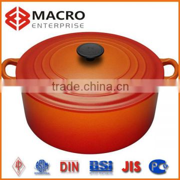 glass lid cast iron enamel deep sauce pan