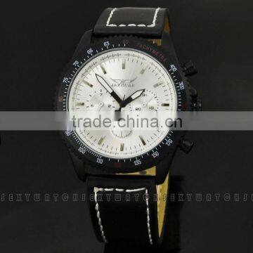 JARAGAR Brand Elegant Automatic Mechanical Watch 6 Hands Mens Watches Famous Wristwatch Leather Strap Relojes De Marca photo-3