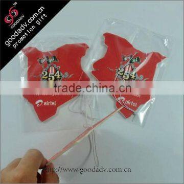 Chinese red shapes bargains Car Freshener an absorbent paper MOQ