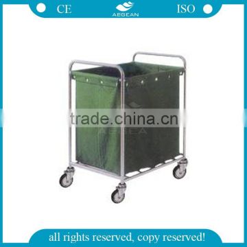 AG-SS013 SS base hospital linen movable medical dressing cart