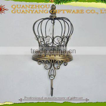 Crown Design Metal Wall Hook, Pathook for Home Decoration