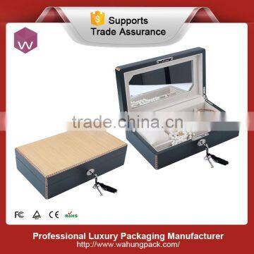 matte painting luxury wood grain paper box for jewelry