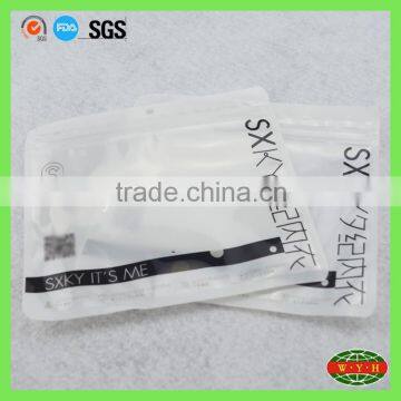 one side printing packing bag / lamination zipper clothes packing plastic bag