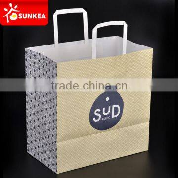 Flat Bottom Kraft Paper Grocery Bag With Handle photo-4