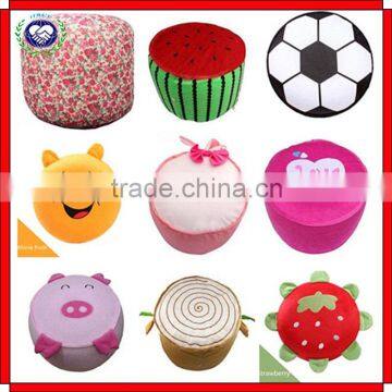 Amazon hotselling Inflatable Children Plush Air Filled Cushion Stool Seat Chair Foot Rest Gift Toy