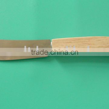 Wooden handle cheese spreader/butter knife