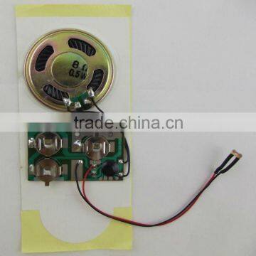 sound chip light sensor voiced module for greeting card