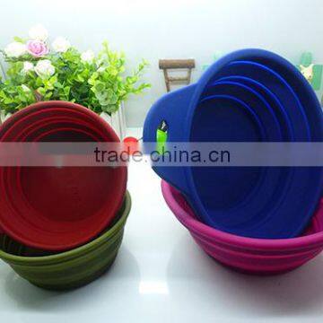 flexible silicon rubber collapsing bowl &silicone microwave collapsible bow