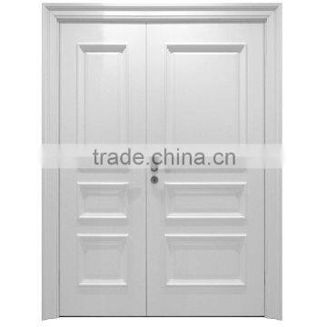 2015 New Design Double Wooden Lacquer Entrance Timber Door