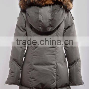 2016 Ladies Down Coat Jackets Luxury Down Coat Women Big Pocket Jackets Parka photo-2