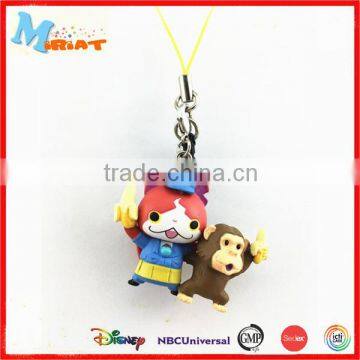 Cartoon animated pvc animal gorilla shape mobile chain