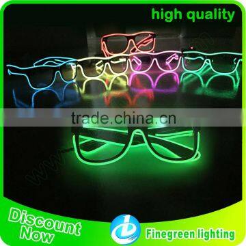 Luminous Glasses Party Glasses Crazy Funny Club Amazing Plastic EL Wire Flashing 3D Glasses