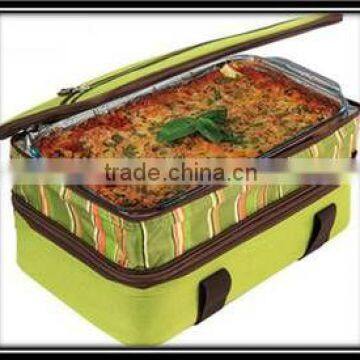 Double layer cooler bag , dish carrier,lunch bag