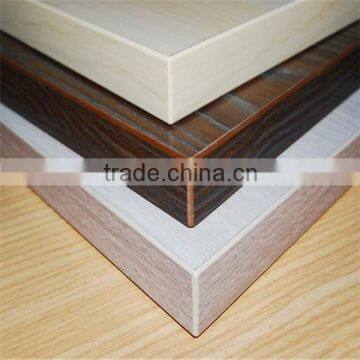 pvc edge banding for melamine board/chipboard pvc wood grain and plain colored melamine edge banding tape