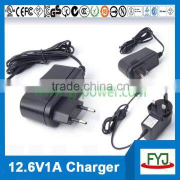 lipo charger 12.6v 1000ma for 3s lipo rechargeable battery pack YJP-126100
