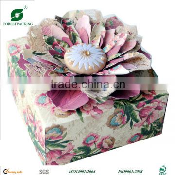 HANDMADE PAPER GIFT BOX WITH BEAUTIFUL FLOWER