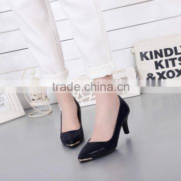 2016 Hot sale high heel women pumps pointed toe dress office single shoes