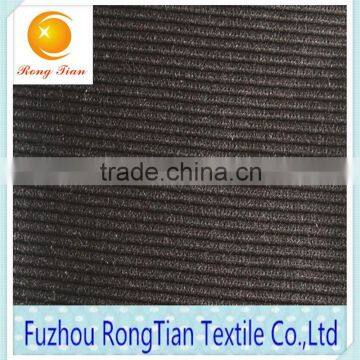 Black polyester tricot knit tubular fabric for sportwear