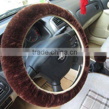 Comfortable plush car steering wheel cover winter plush car cover auto supplies