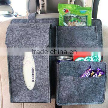 Factory Supply Back Seat Hanging Organizer Felt Car Storage Bag Color Customized Style Big Space photo-4