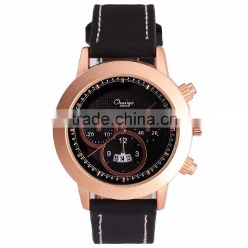 luxury minimalist quartz watches bezel japan movt leather watches men